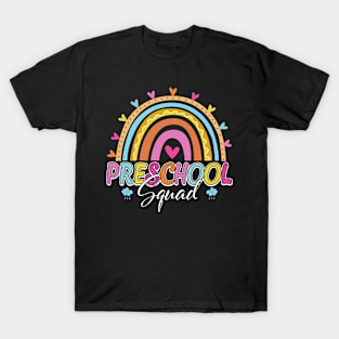 Back To School Shirt Preschool Squad Rainbow Teachers T-Shirt